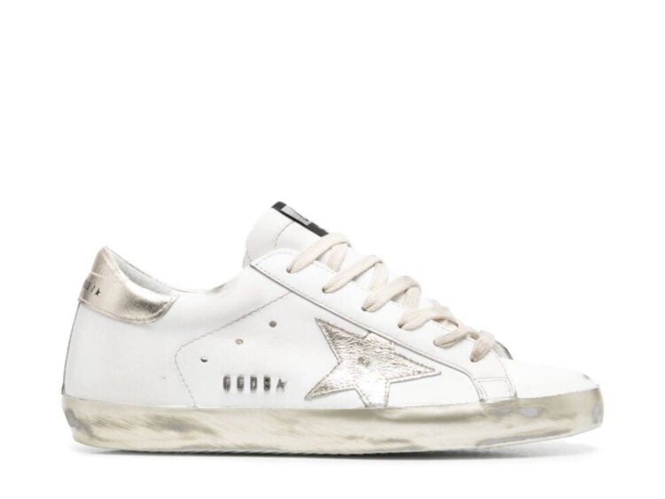 golden goose super star white gold sparkle (w)