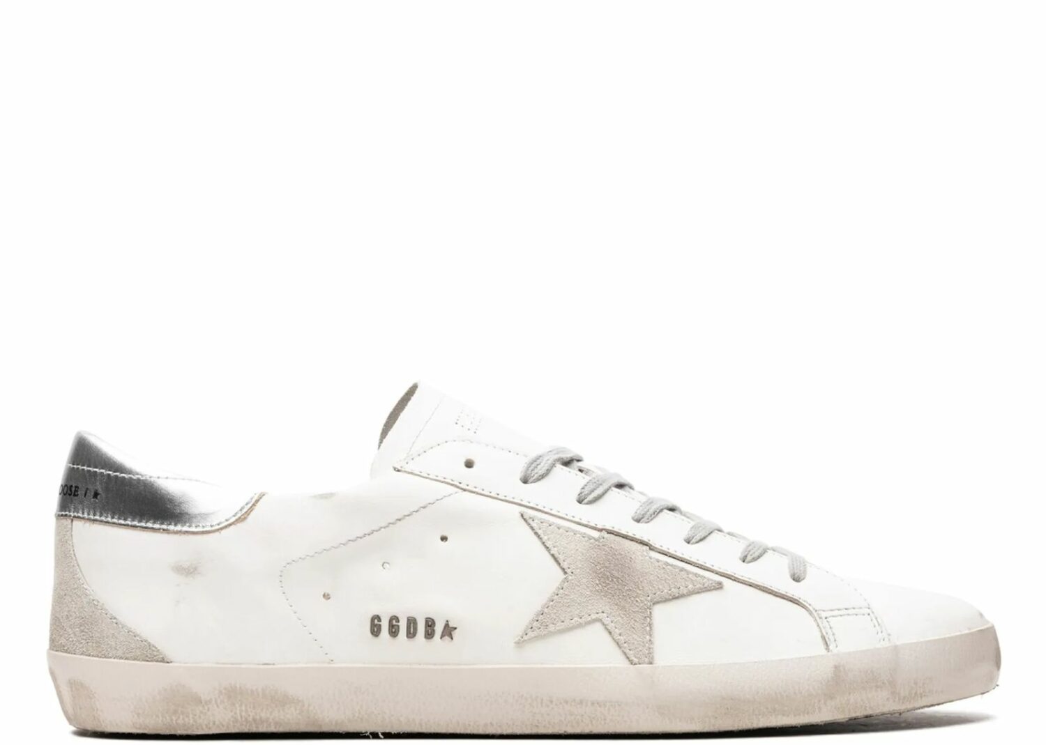 golden goose super star white silver