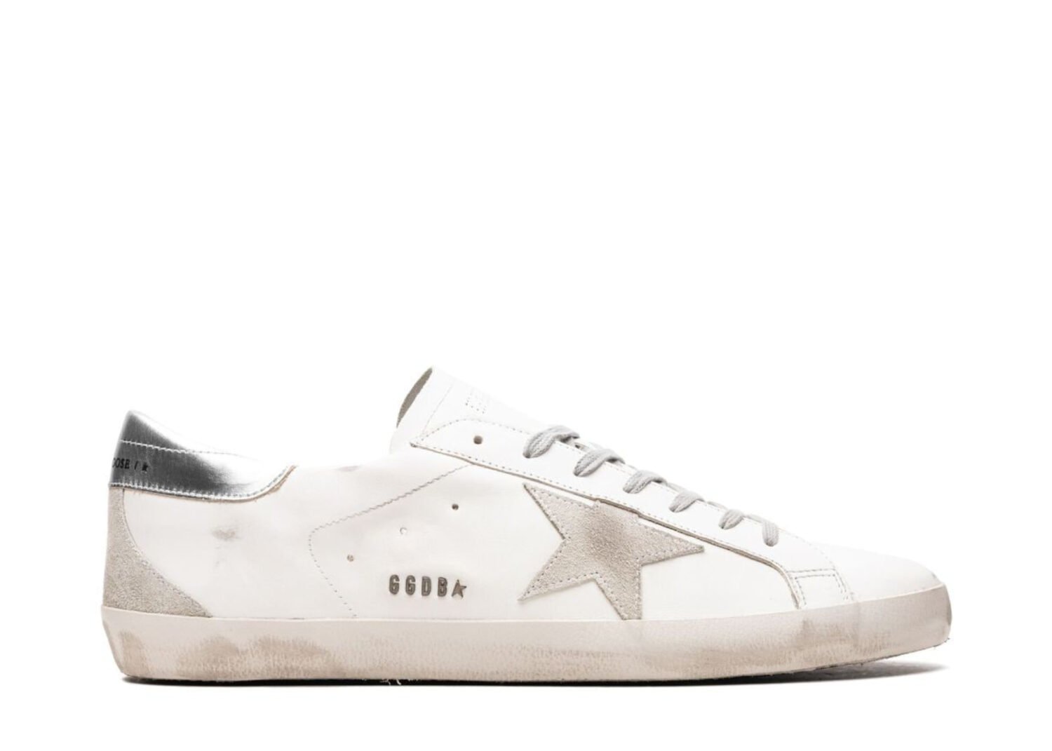 golden goose super star white silver