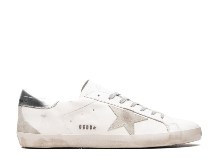 golden goose super star white silver