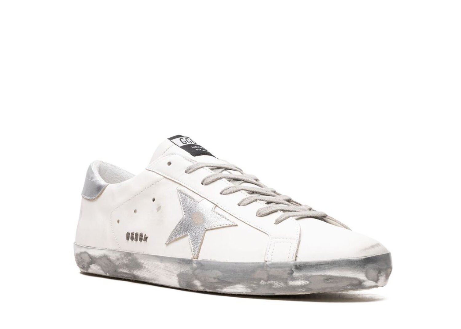 golden goose super star white silver glitter2