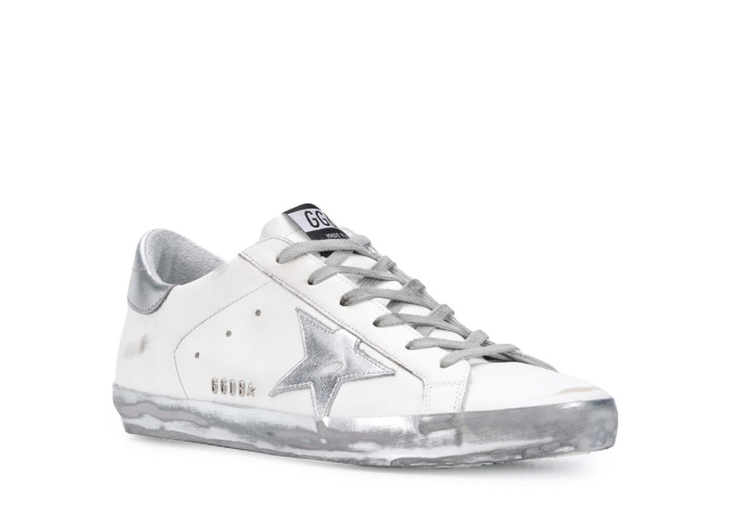 golden goose super star white silver sparkle (w)2