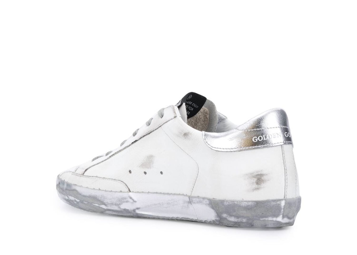 golden goose super star white silver sparkle (w)3