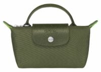 longchamp le pliage green pouch with handle forest