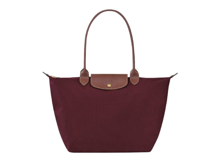 longchamp le pliage original large tote bag burgundy