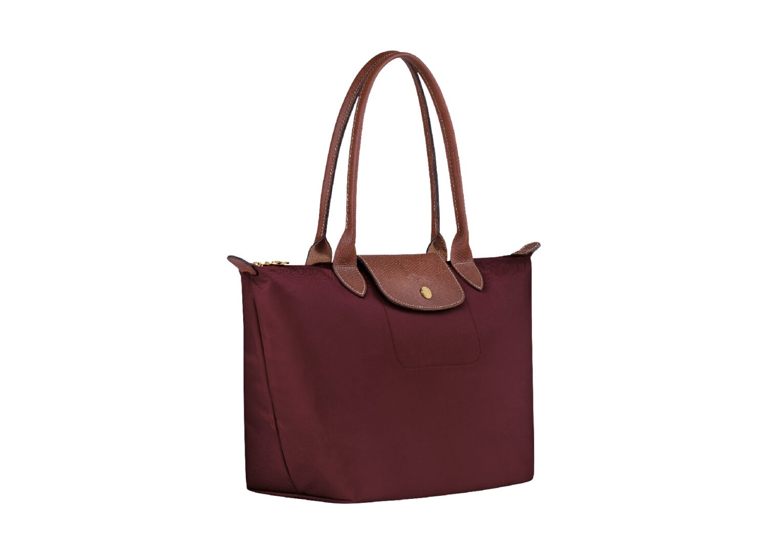 longchamp le pliage original medium tote bag burgundy3