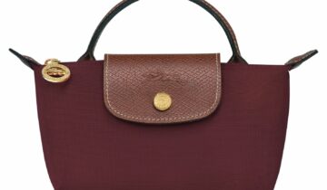 Longchamp Le Pliage Original Pouch With Handle Burgundy