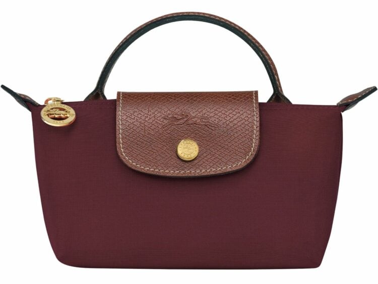 longchamp le pliage original pouch with handle burgundy