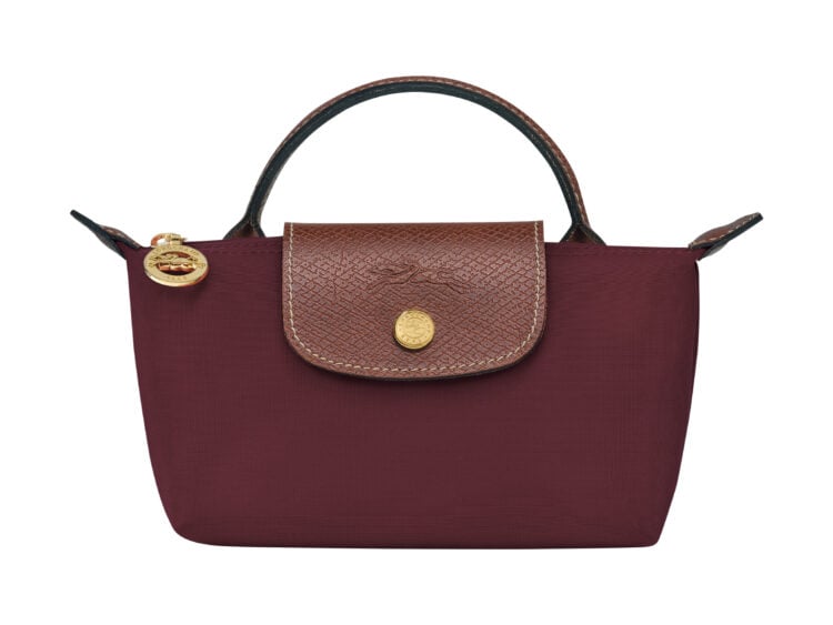 longchamp le pliage original pouch with handle burgundy