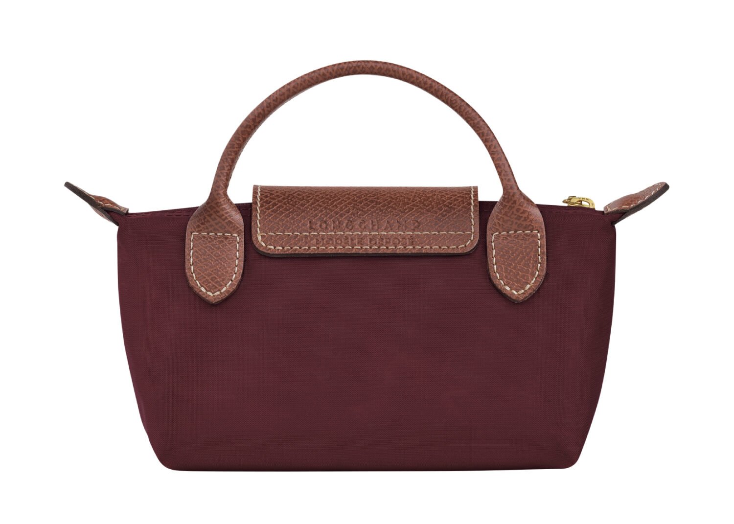 longchamp le pliage original pouch with handle burgundy4