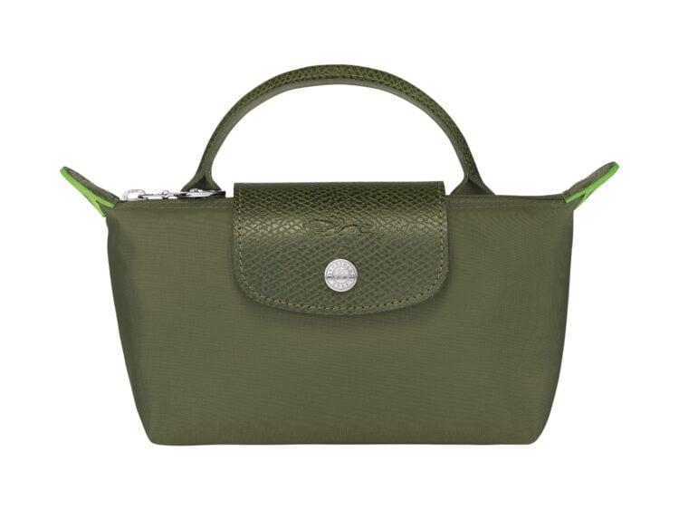 longchamp le pliage original pouch with handle forest