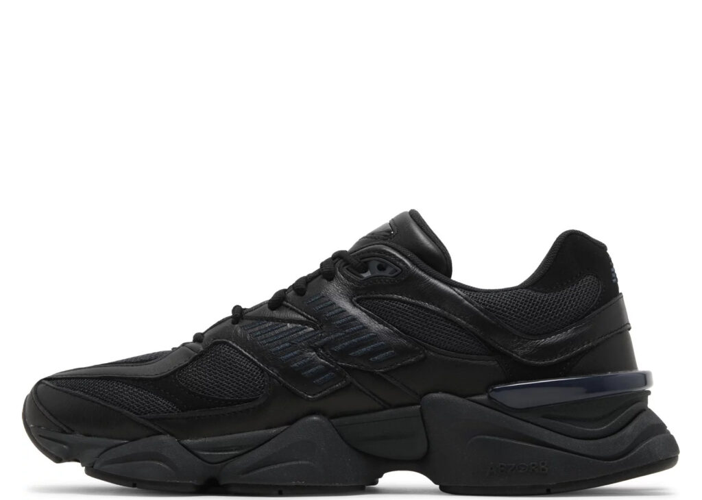 New Balance 9060 Triple Black Leather - U9060NRI | Sneaker Baker