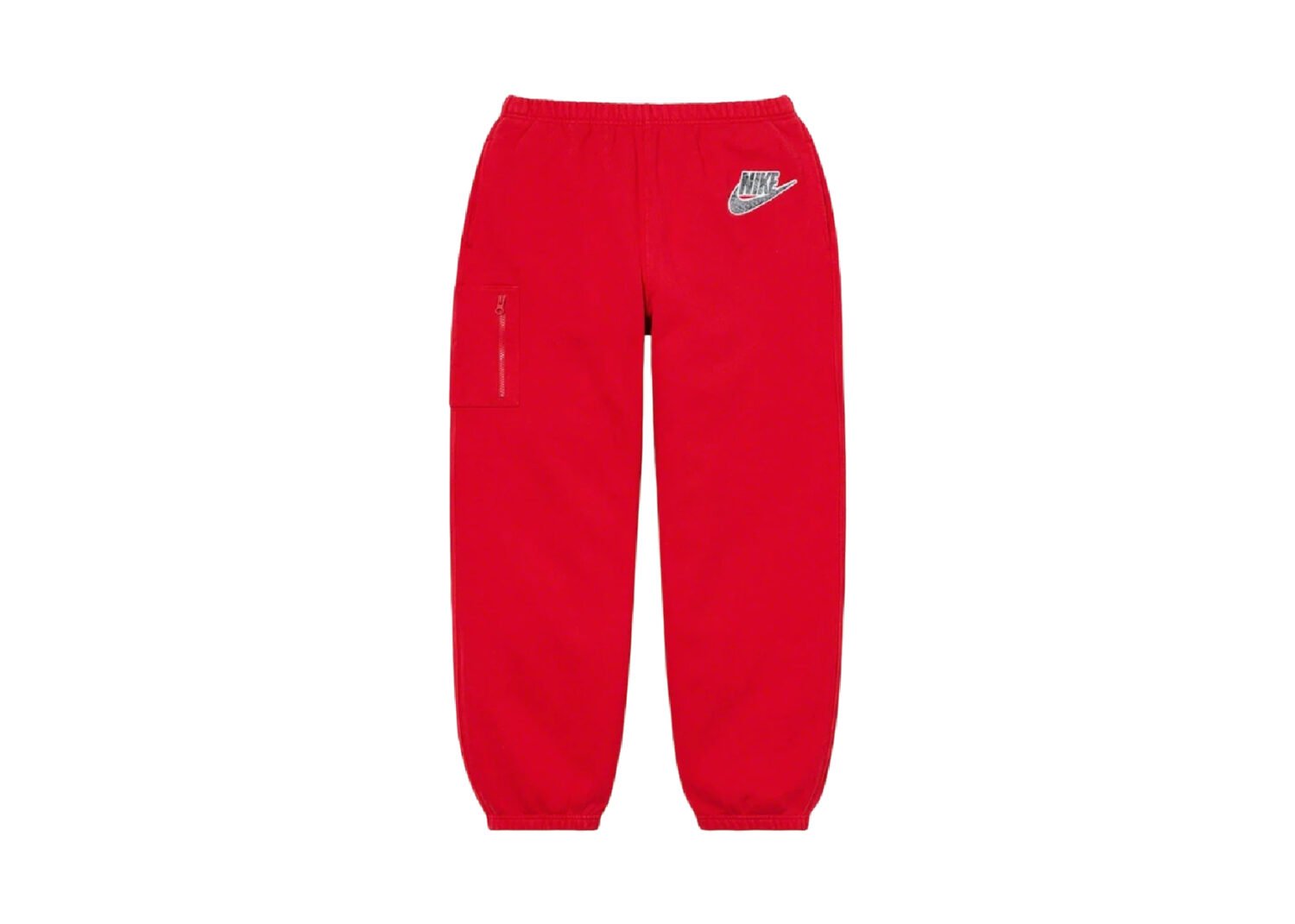 nike x supreme cargo sweatpants red