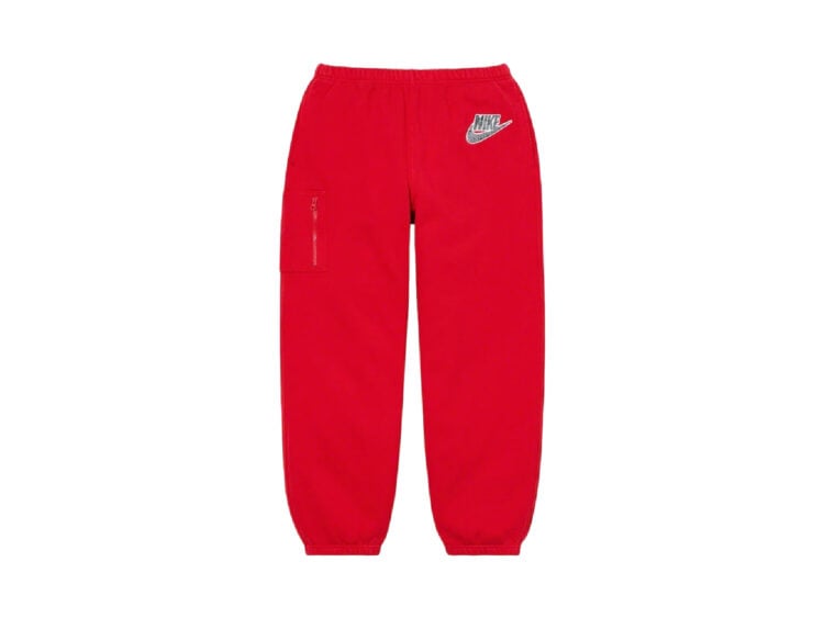 nike x supreme cargo sweatpants red