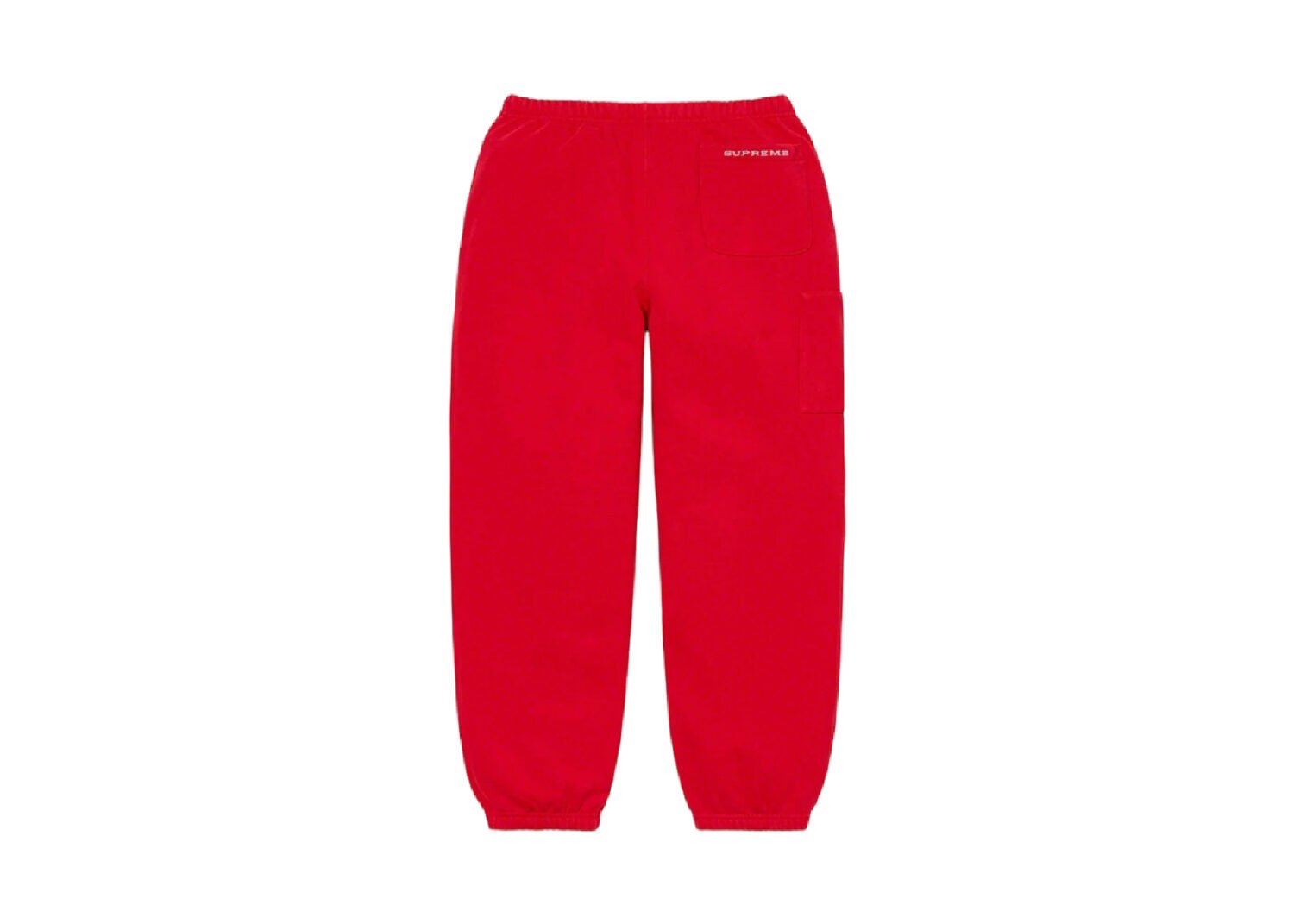 nike x supreme cargo sweatpants red2