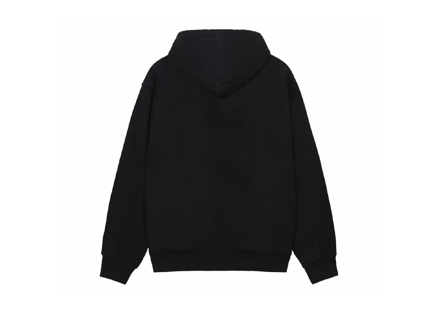 stussy thermal stock hoodie black 2