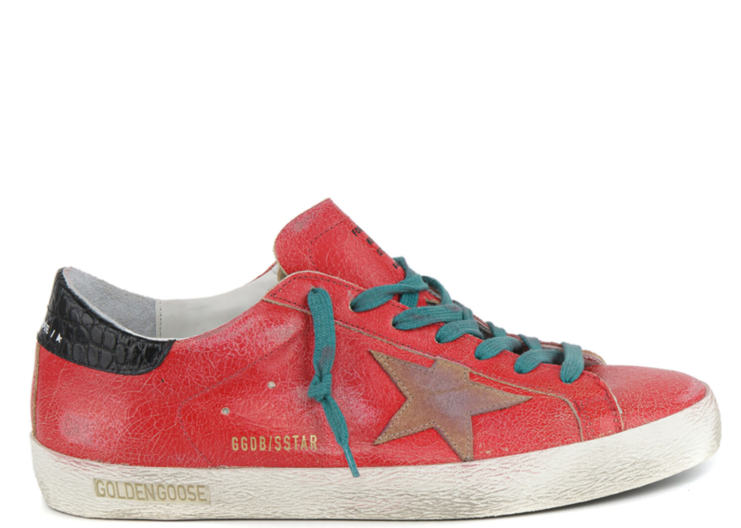 golden goose super star red crack upper