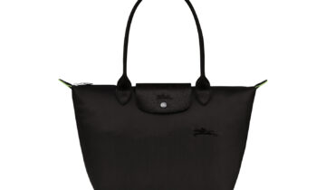 Longchamp Le Pliage Green Medium Tote Bag Black