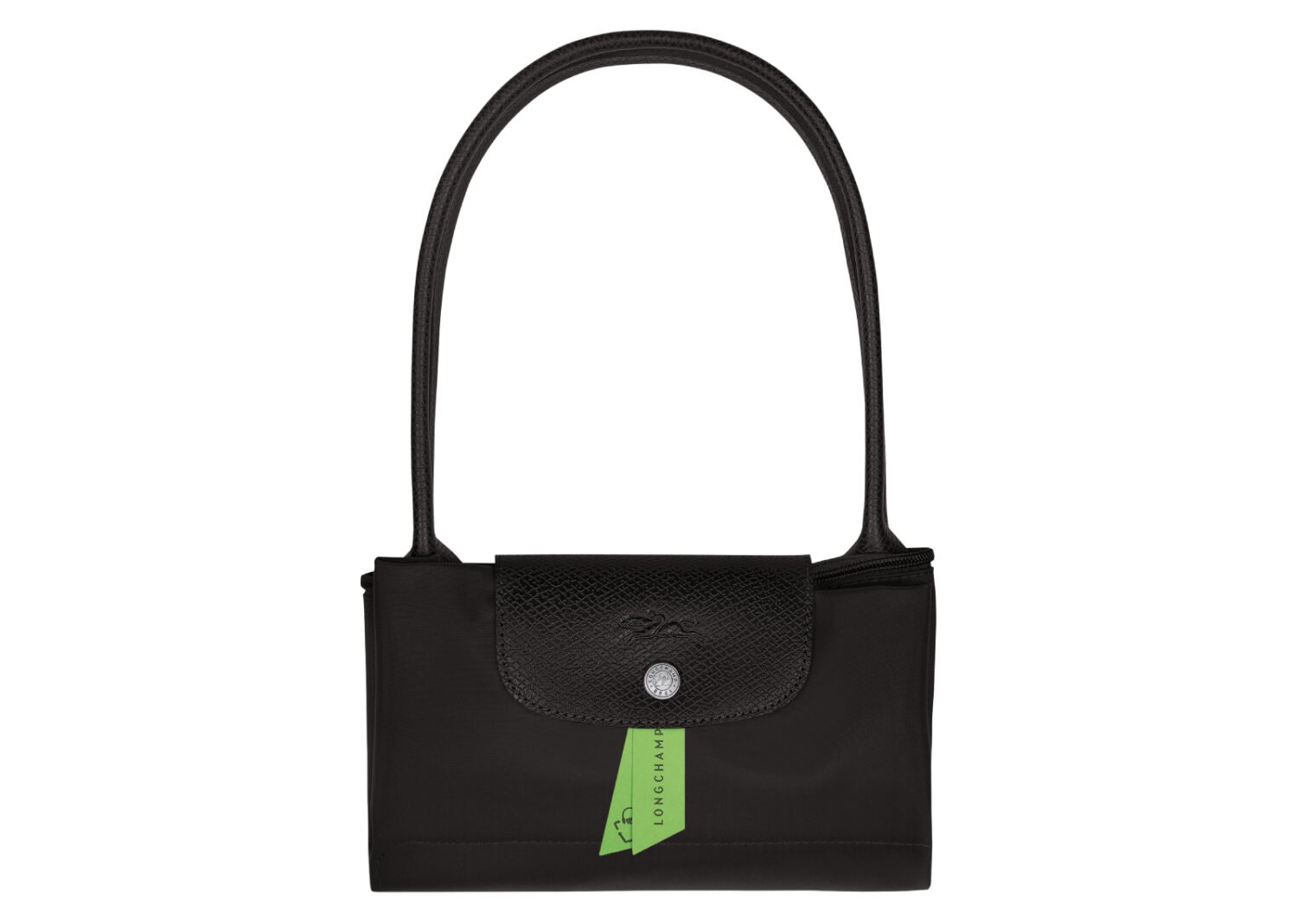 longchamp le pliage green medium tote bag black2