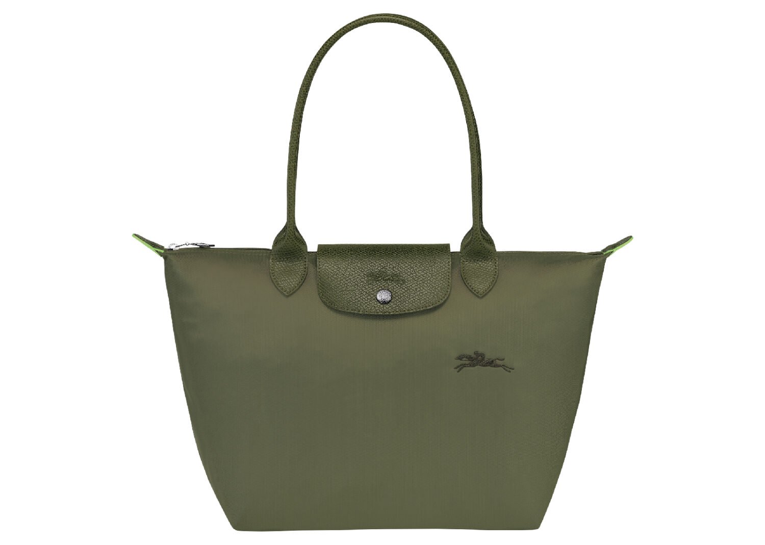 longchamp le pliage green medium tote bag forest