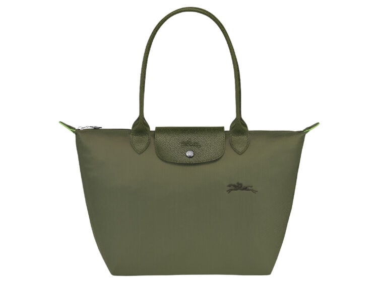 longchamp le pliage green medium tote bag forest