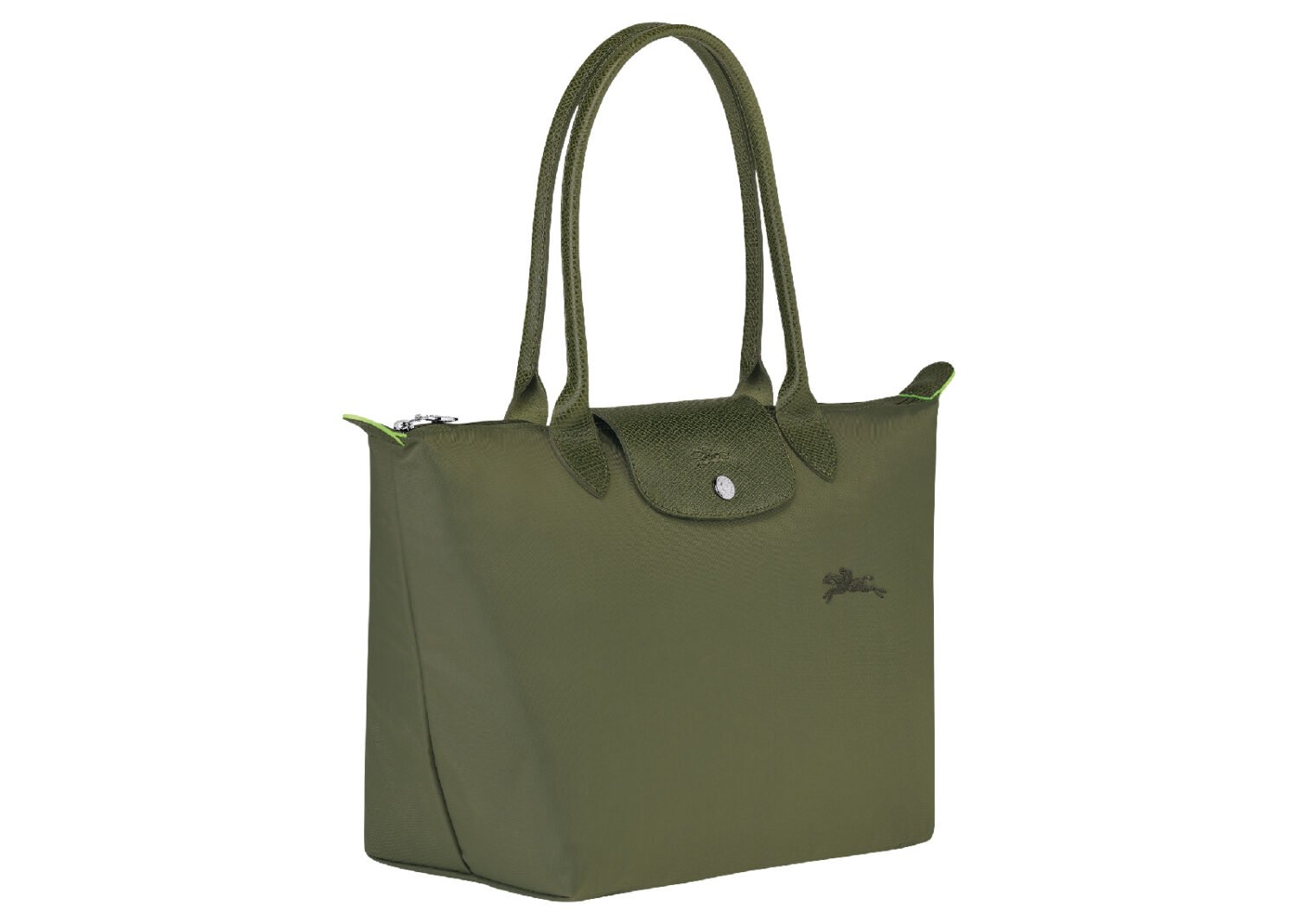 longchamp le pliage green medium tote bag forest3