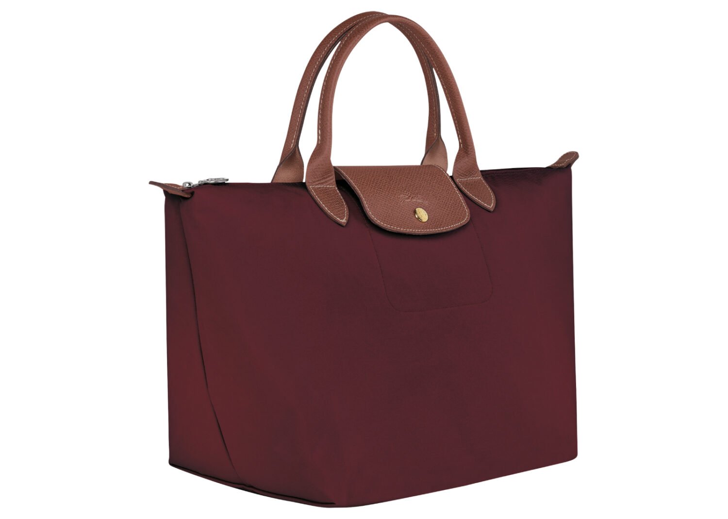 longchamp le pliage original medium handbag burgundy 4