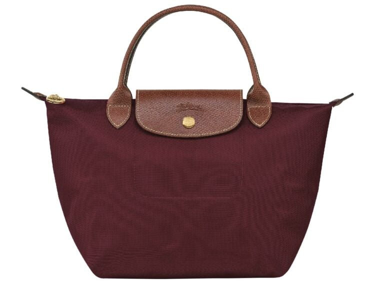 longchamp le pliage original small handbag burgundy