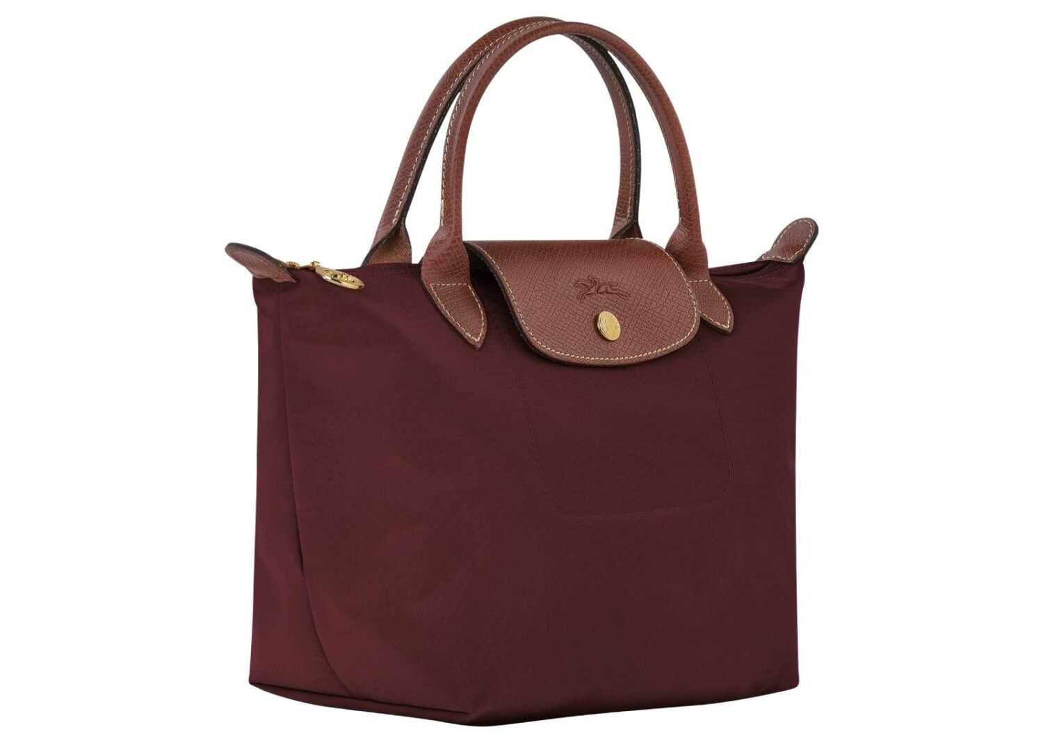 longchamp le pliage original small handbag burgundy 3