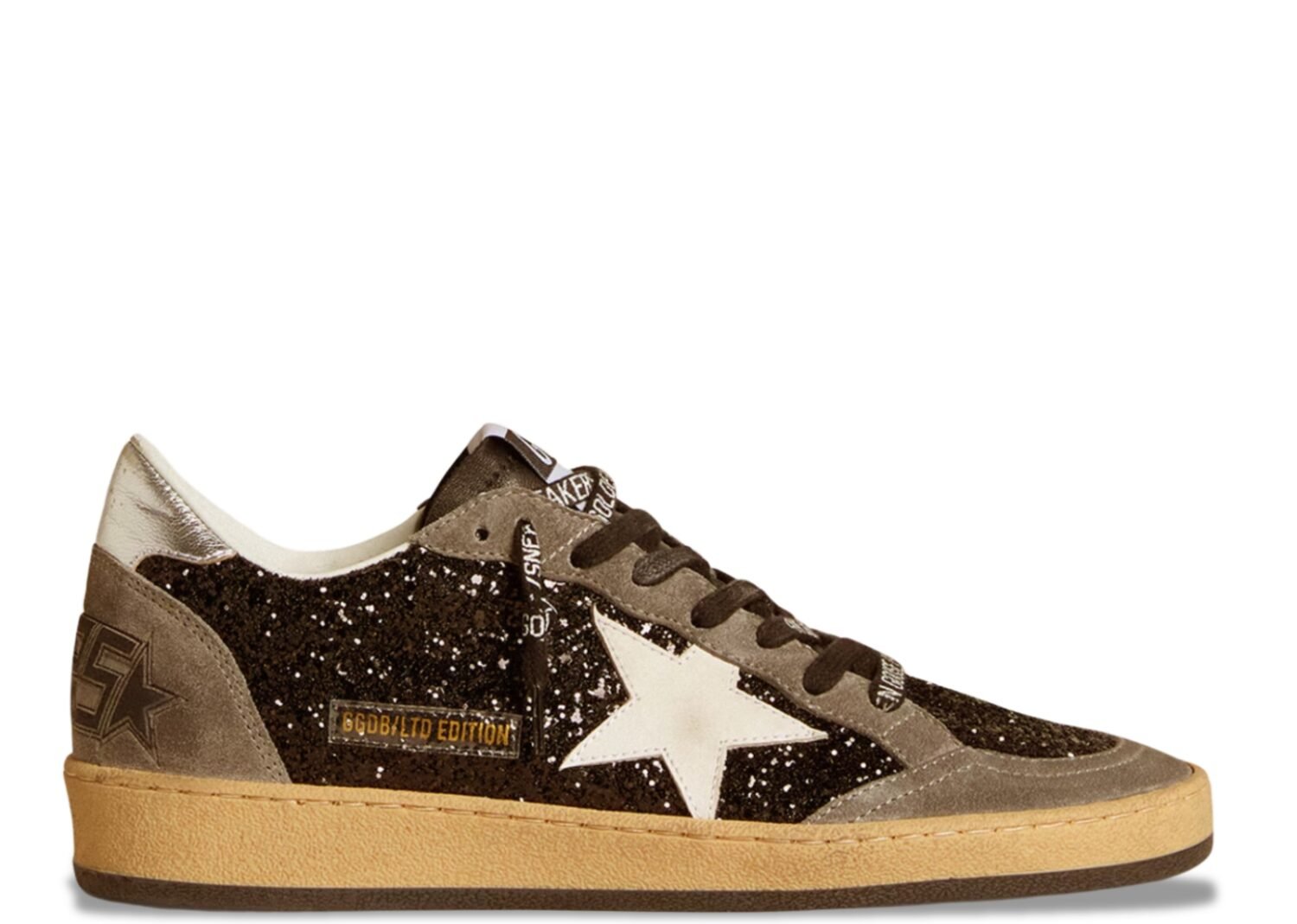 golden goose ball star black glitter gray white (w)