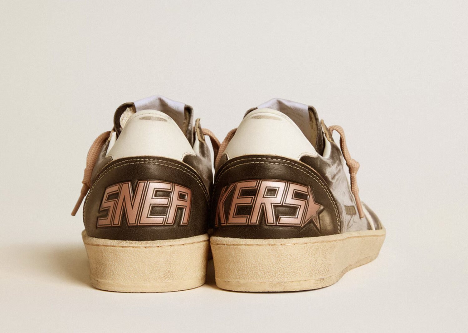 golden goose ball star black velvet black white leather (w)