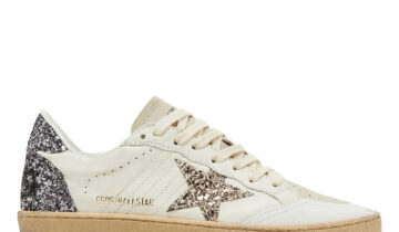 Golden Goose Ball-Star White Beige Silver Glitter (W)