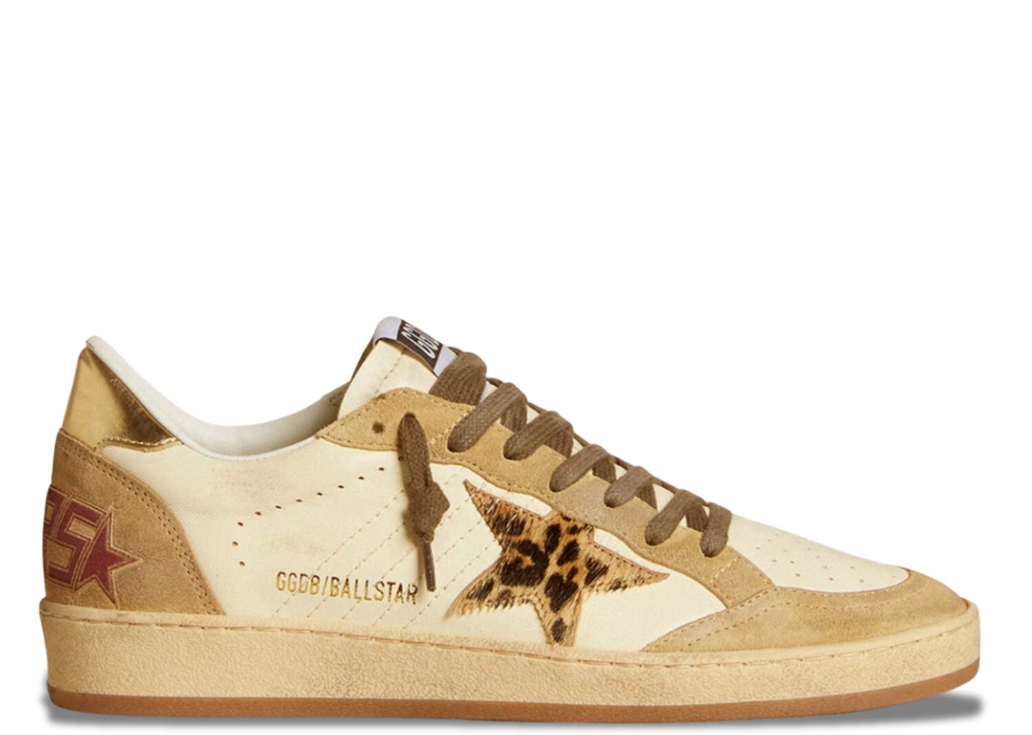 golden goose ball star white nappa sand suede