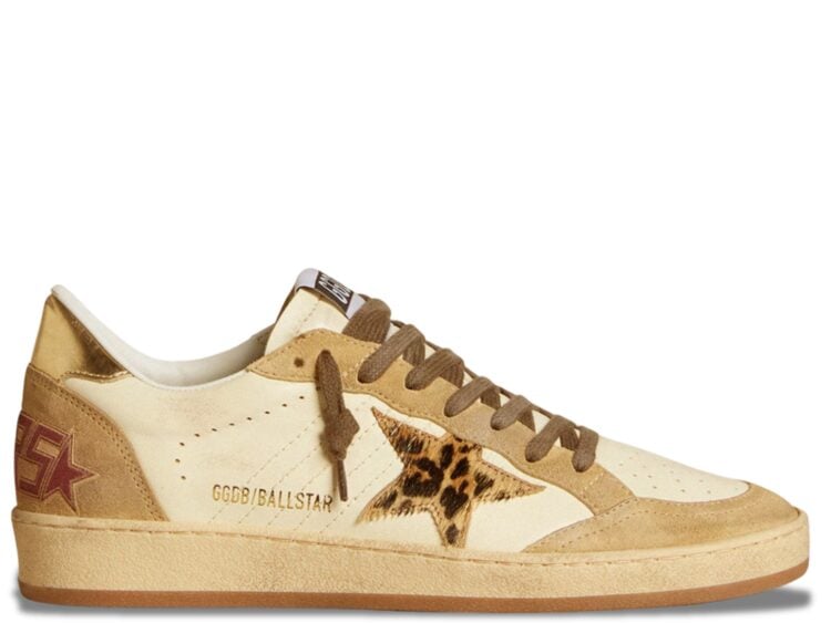 golden goose ball star white nappa sand suede