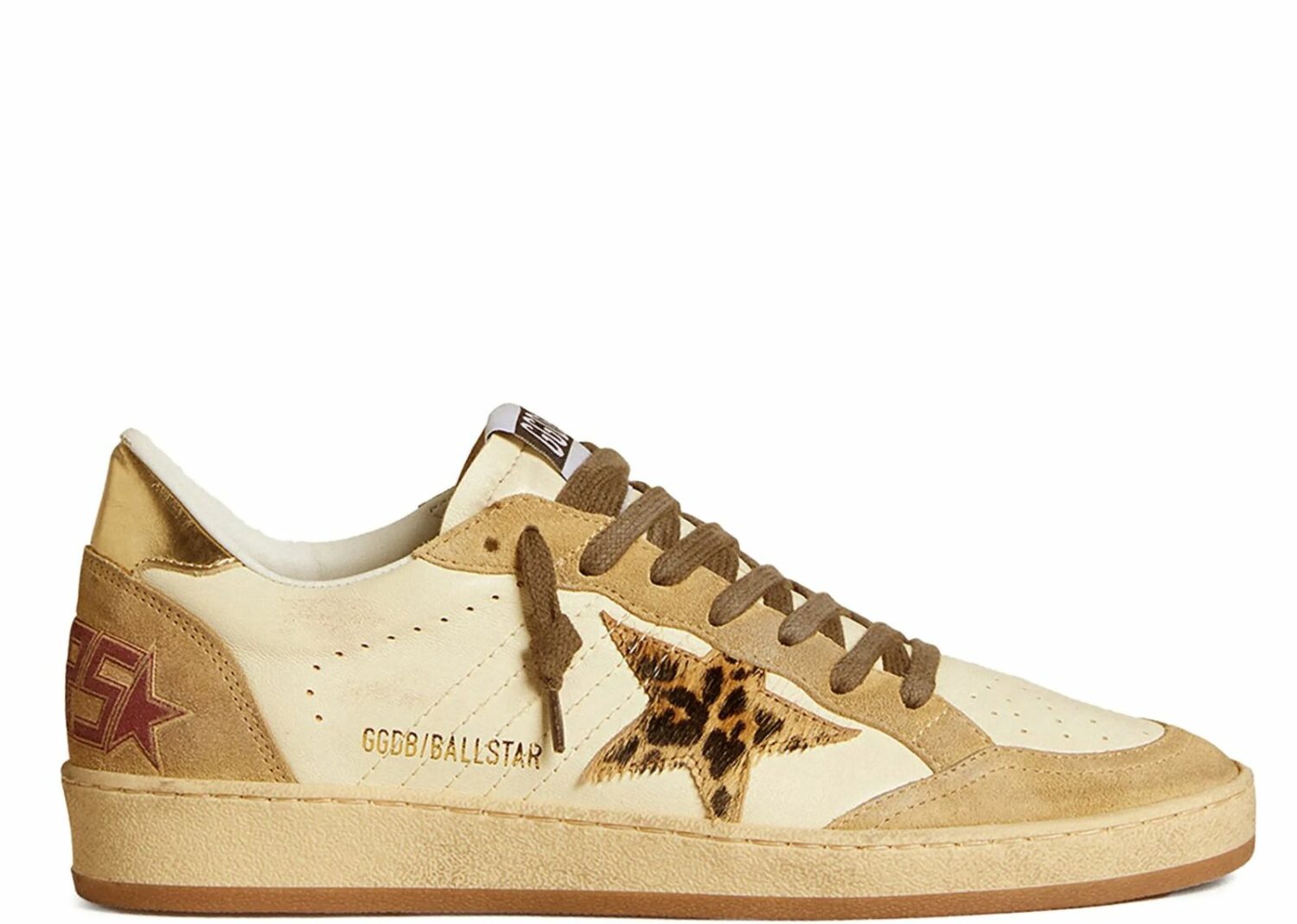 golden goose ball star white nappa sand suede (w)
