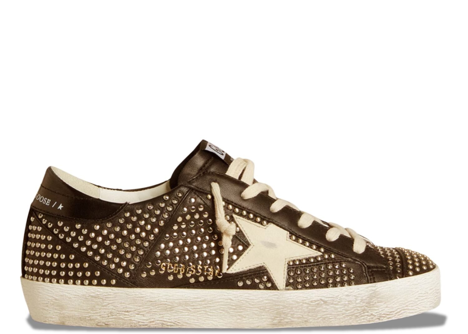 golden goose super star black nappa silver