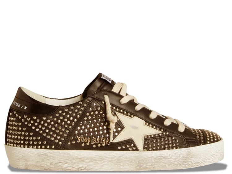 golden goose super star black nappa silver