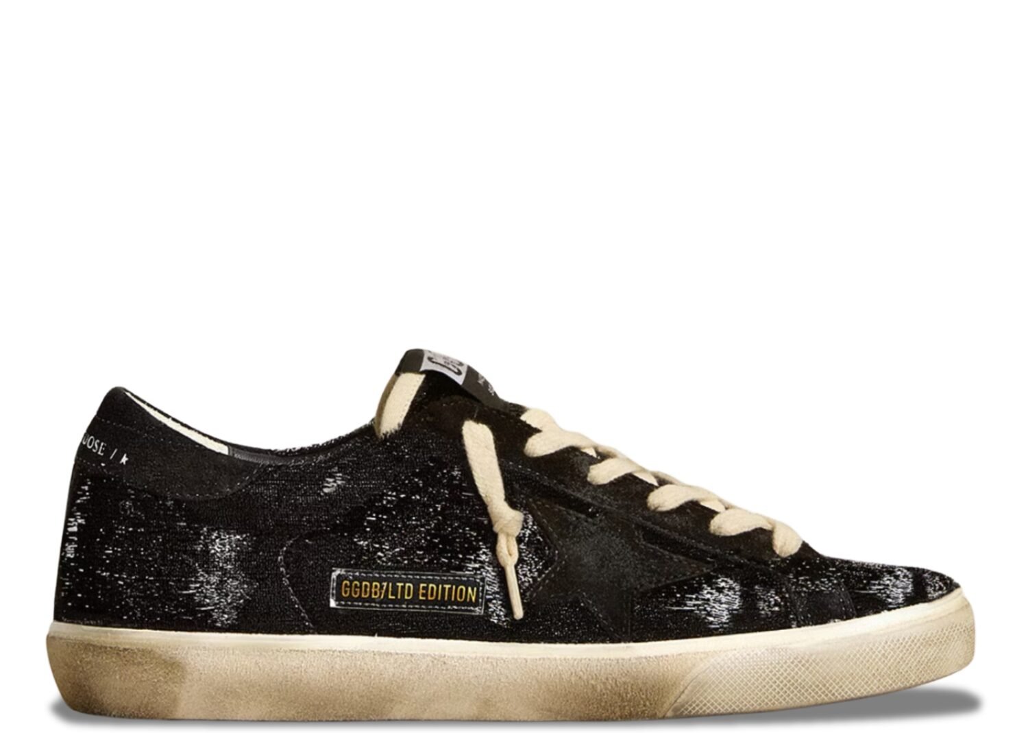 golden goose super star black velvet black suede