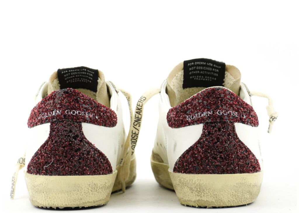 Golden Goose Super-Star Bordeaux Silver Glitter (W) - GWF00102