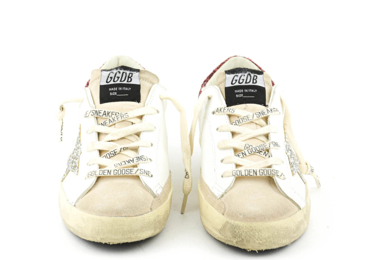 golden goose super star bordeaux silver glitter