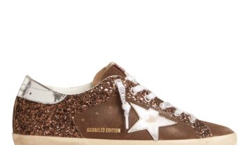Golden Goose Super-Star Brown Glitter Brown Suede (W)