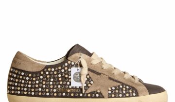 Golden Goose Super-Star Gray Swarovski Pearls Dove (W)