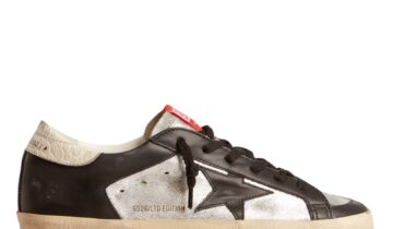Golden Goose Super-Star Leather Metallic Silver Black (W)