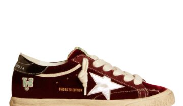 Golden Goose Super-Star Ruby Velvet Silver Black Metallic Leather (W)