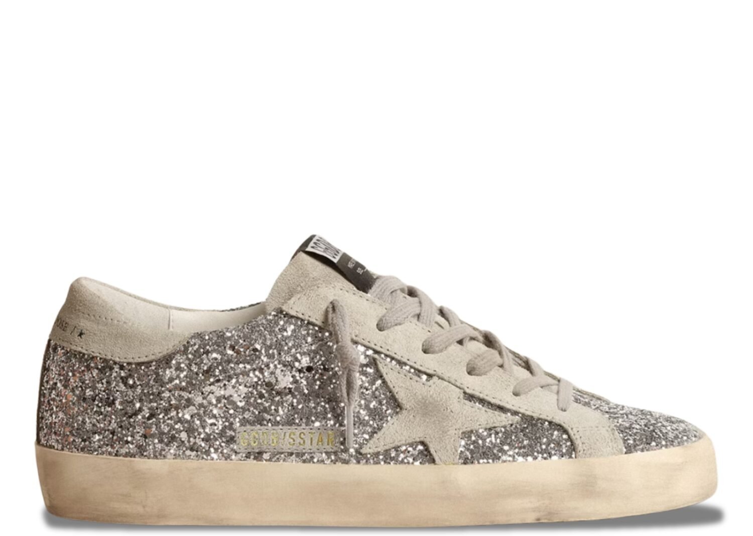 golden goose super star silver glitter ice gray (w)