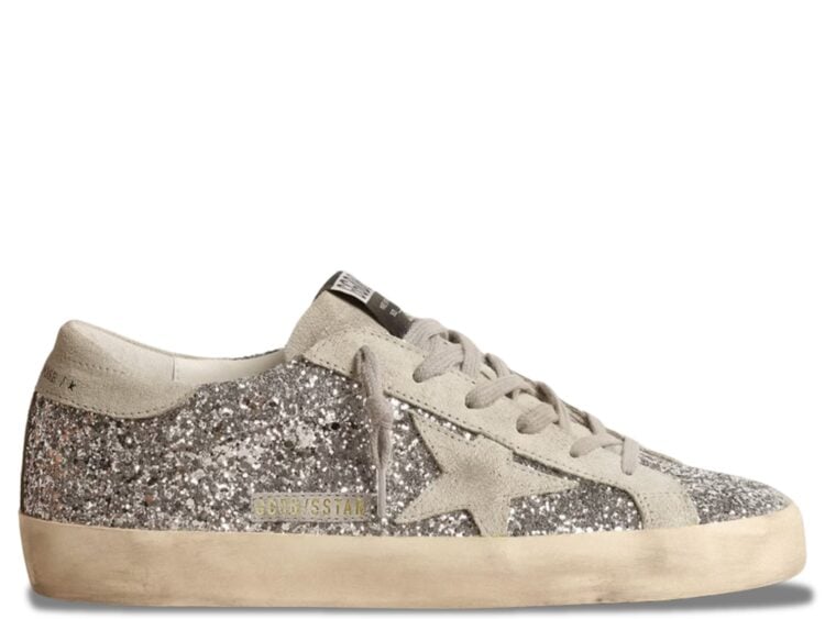 golden goose super star silver glitter ice gray (w)