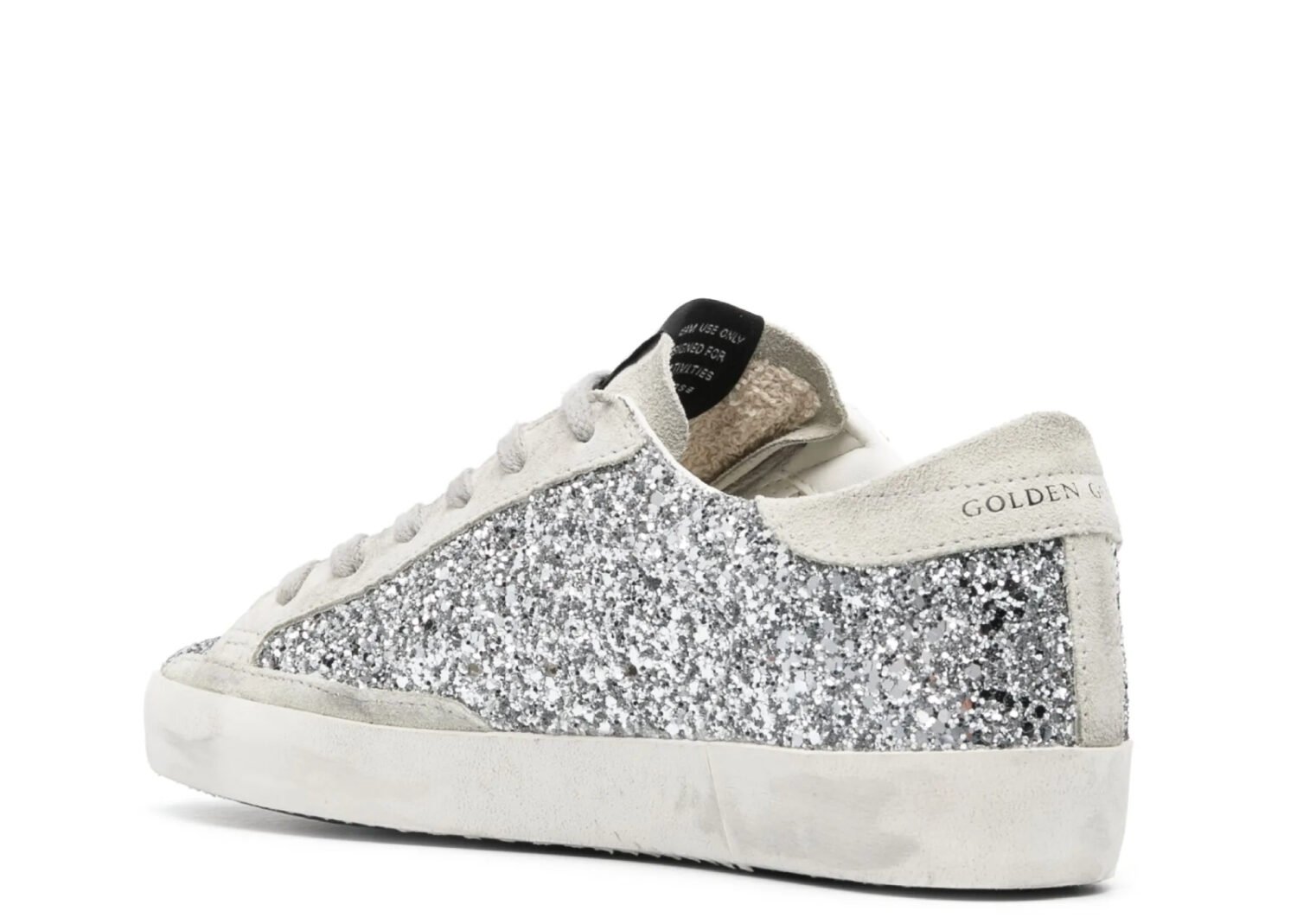 golden goose super star silver glitter ice gray (w)