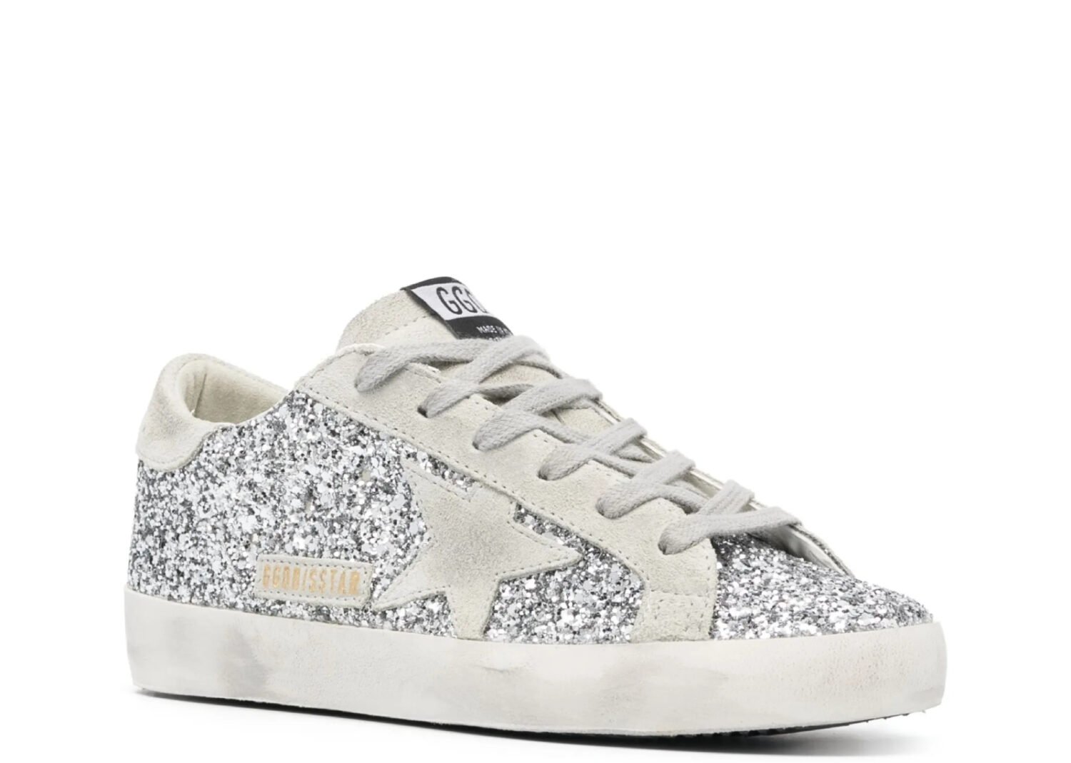 golden goose super star silver glitter ice gray (w)