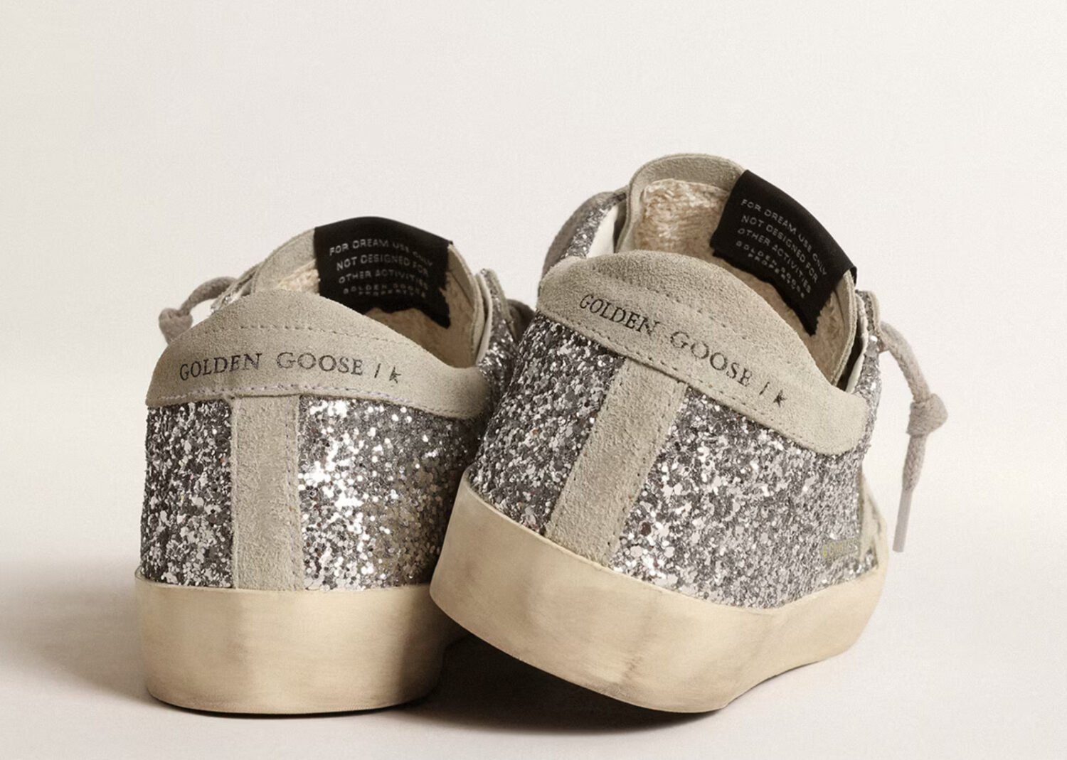 golden goose super star silver glitter ice gray (w)