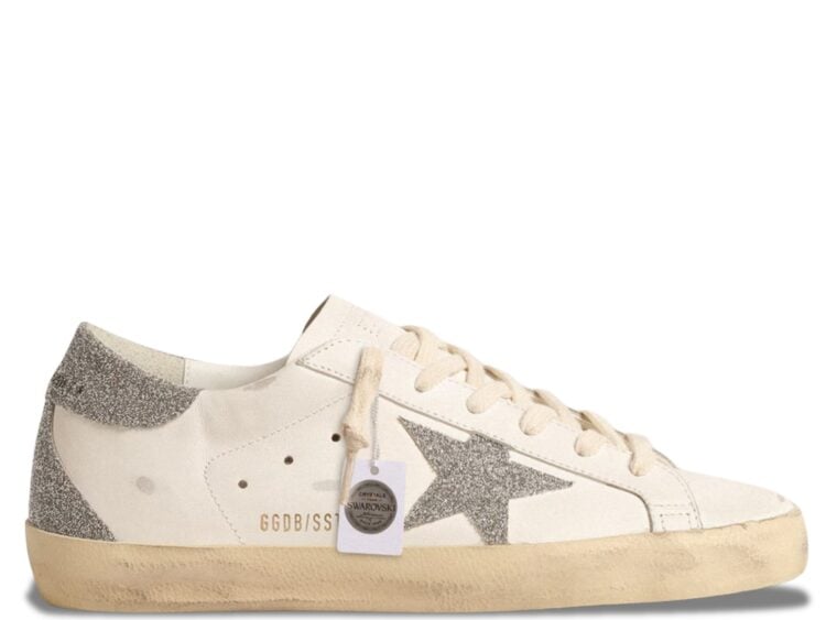 golden goose super star silver swarovski crystal star (w)